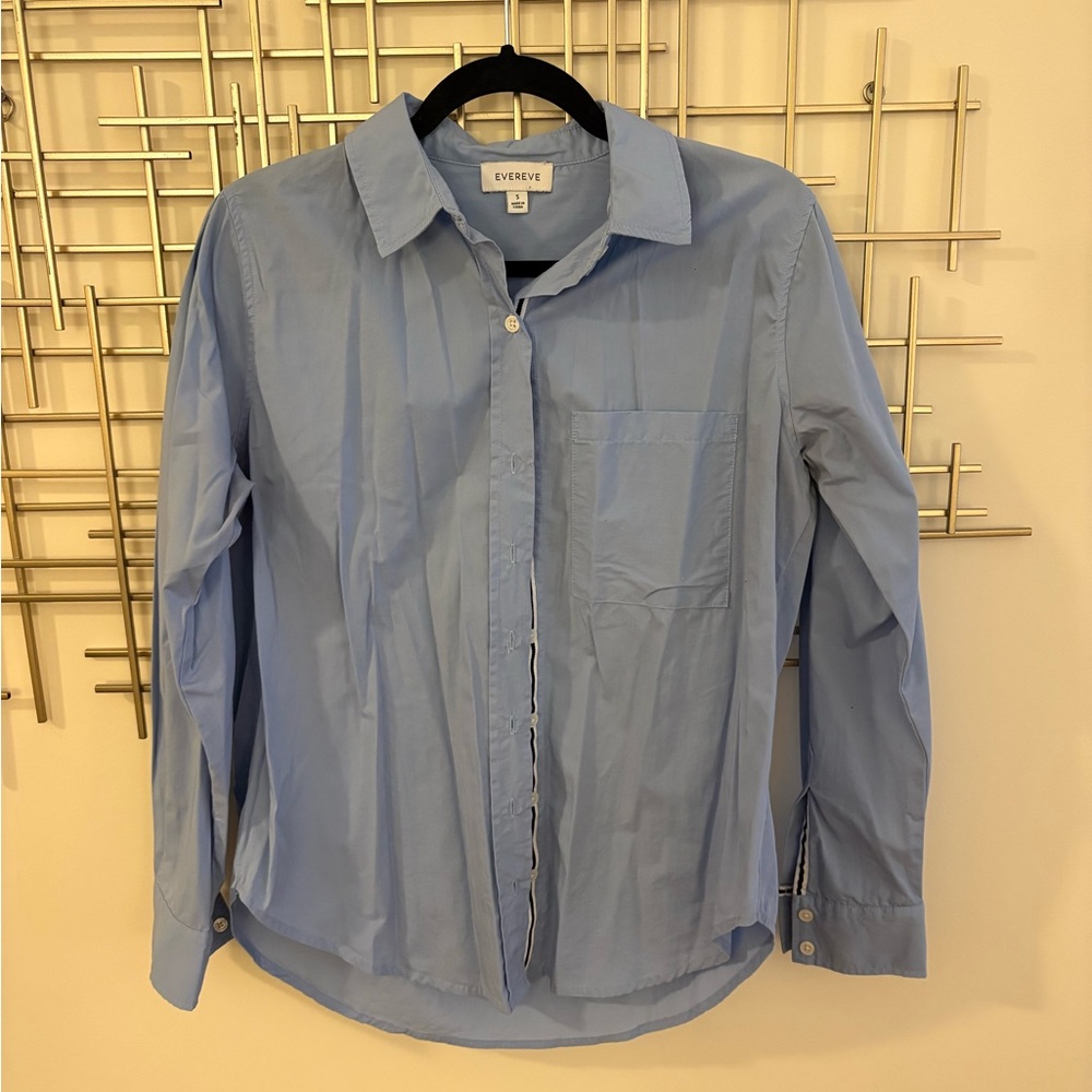 Evereve Women's Sky Blue Casual Shirt